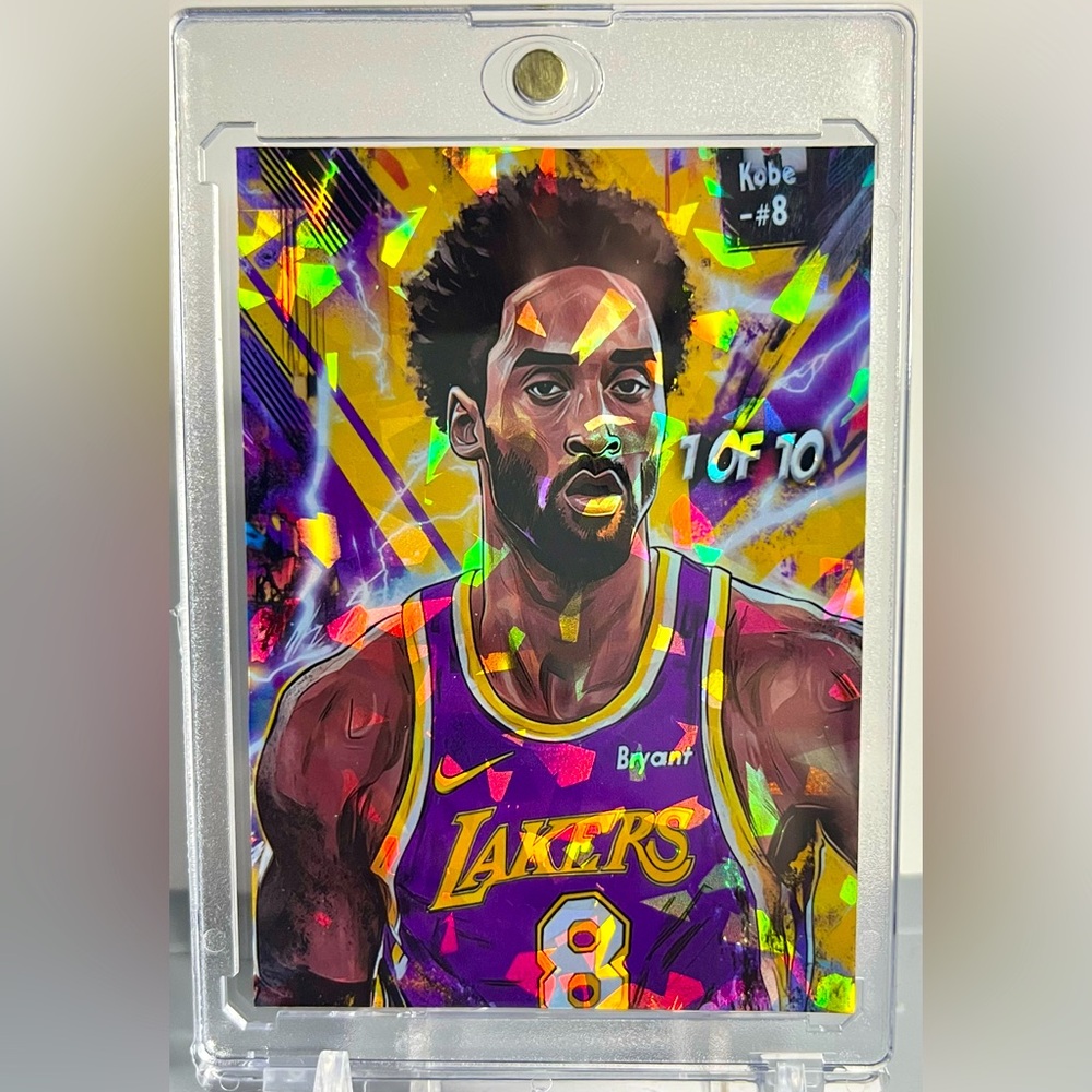 Kobe Bryant 2025 Cracked Ice Holographic Custom Card Art 918 Customs 1/10 Kobe